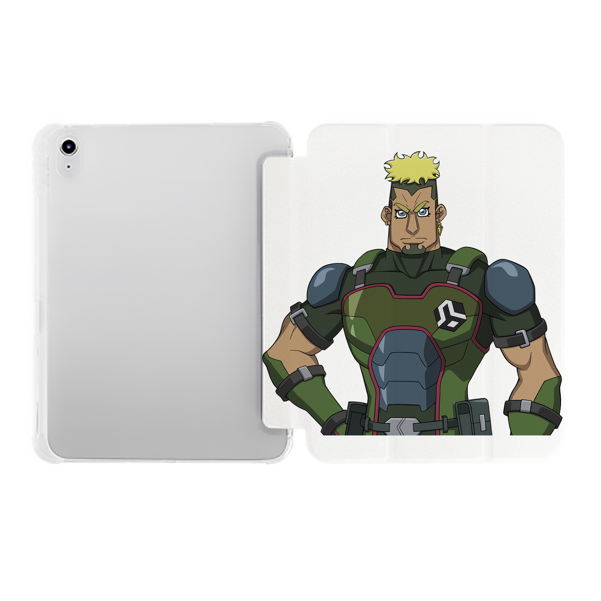 （画像用） 遊☆戯☆王 Yu-Gi-Oh! IPad ケース ペン収納付き 三つ折りスタンド PUレザー×シリコン 対応機種9.5/10.5/10.9インチ